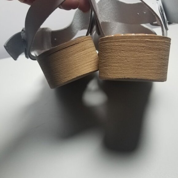 Musse & Cloud Women's White Y2K Chunky Heel Sandals EU 38 US 7 - Picture 3 of 8